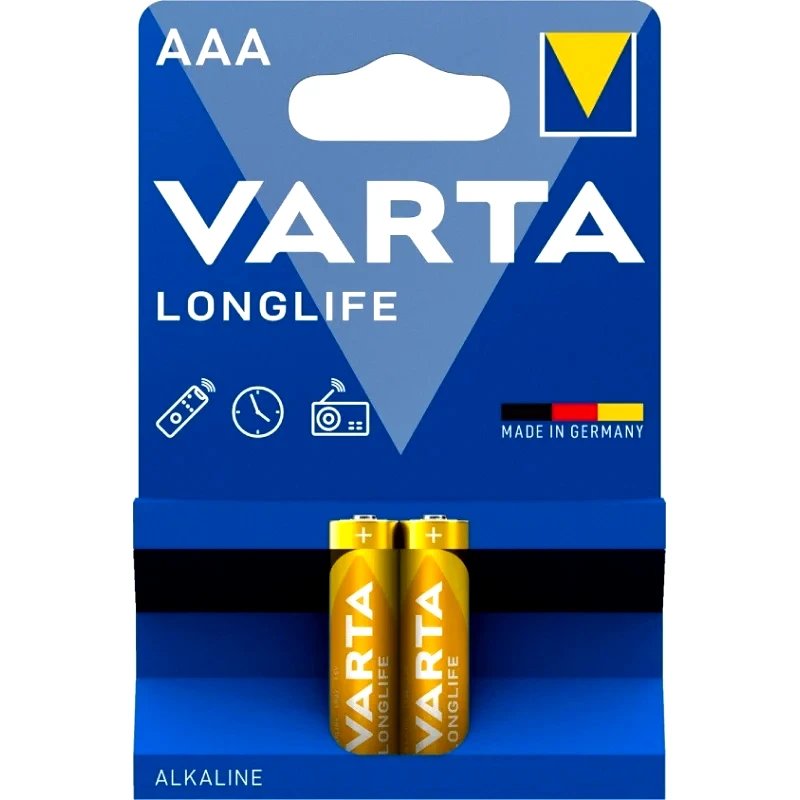 Varta Varta LongLife Αλκαλικές Μπαταρίες AAA 1.5V 2τμχ (120300)
