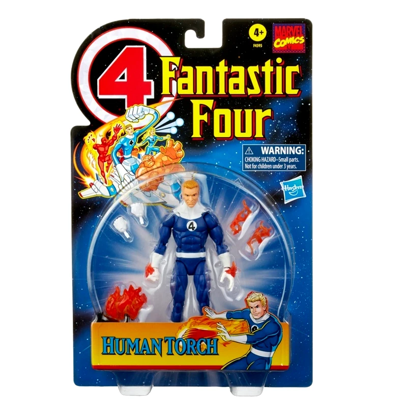 Hasbro Marvel F4 Legends Retro 15εκ. Johnny Storm (F4595)