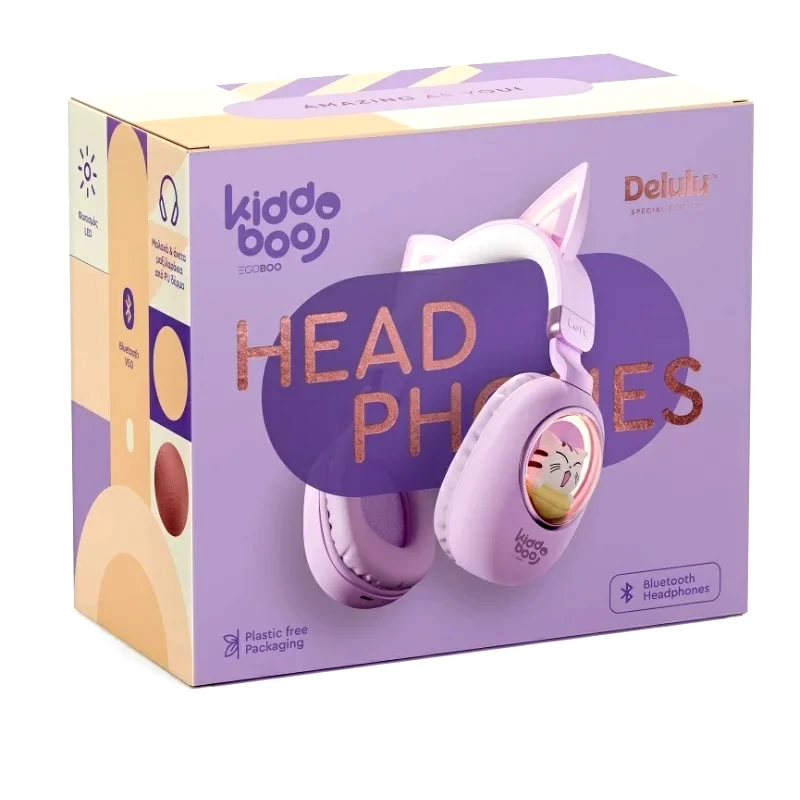 Kiddoboo Kiddoboo Delulu Bluetooth Headphones Lavender (KBKID5LVD)