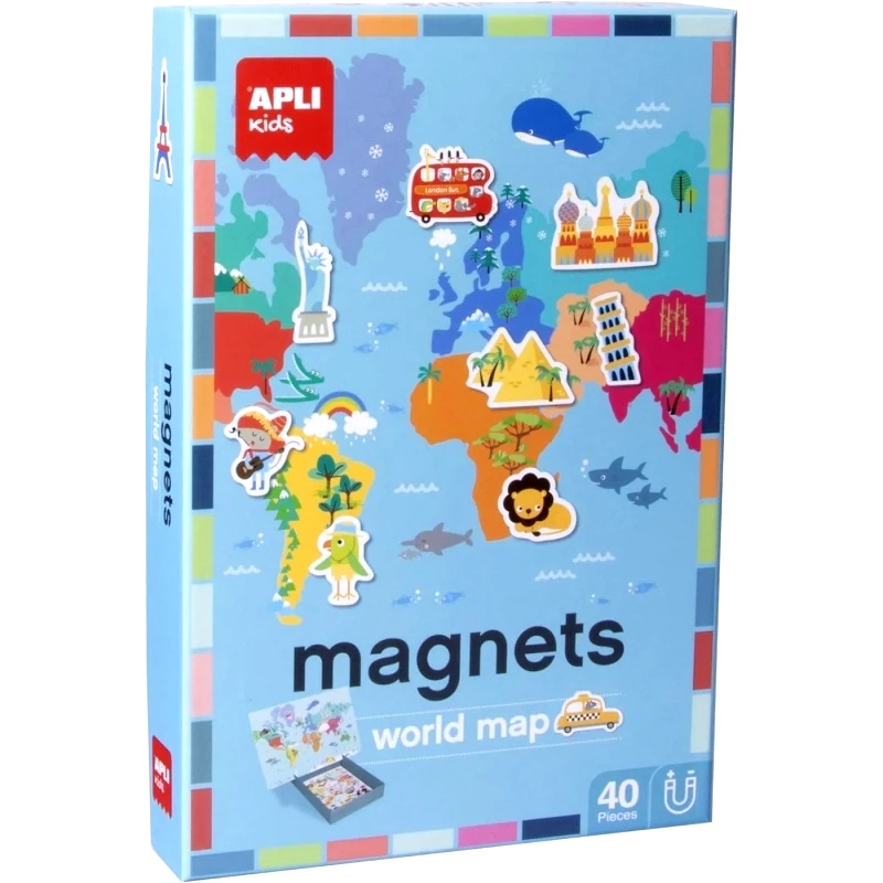 Apli Kids Apli Kids Μαγνητικό Παιχνίδι Παγκόσμιος Χάρτης (AP-16494)