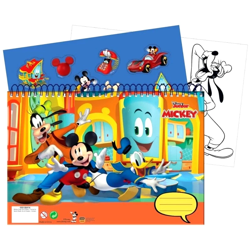 GiM Gim Μπλοκ Ζωγραφικής Και Αυτοκόλλητα Mickey (340-86416)