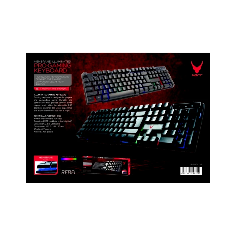 Omega Varr Gaming Rgb Black Keyboard Multimedia (OMO10129)