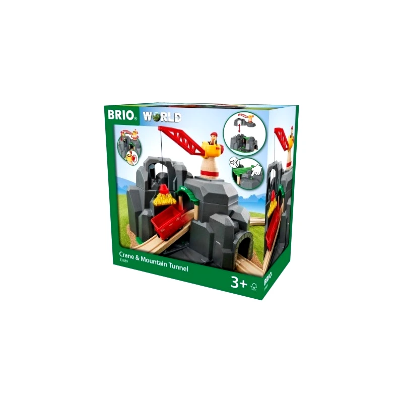 Brio World Brio Βουνό Με Γερανό Και Τούνελ (33889)