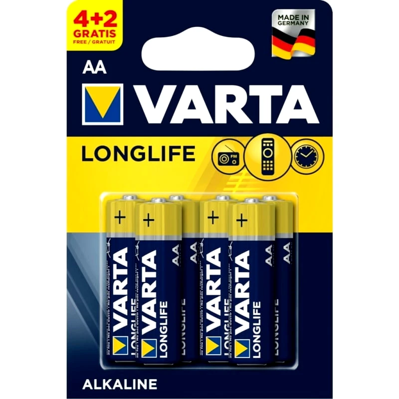 Varta Varta LongLife Αλκαλικές Μπαταρίες AA 1.5V 6τμχ (120311)