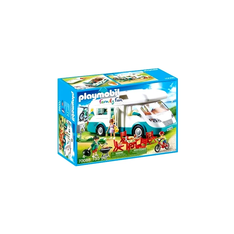 Playmobil Playmobli Family Fun Αυτοκινούμενο Οικογενειακό Τροχόσπιτο (70088)