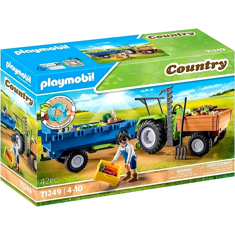 Playmobil Playmobil Αγροτικο Τρακτερ Με Καροτσα (71249)