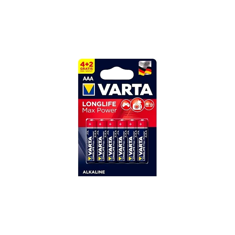Varta Μπαταρίες Varta AAA 6Αδα Longlife Max Power Αλκαλικες (127008)