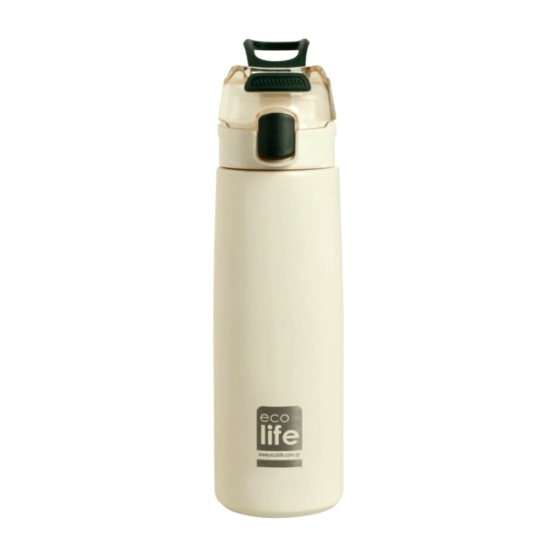 Ecolife Eco Life Μεταλλικο Μπουκαλι Θερμος 550Ml - White (33-BO-3034)