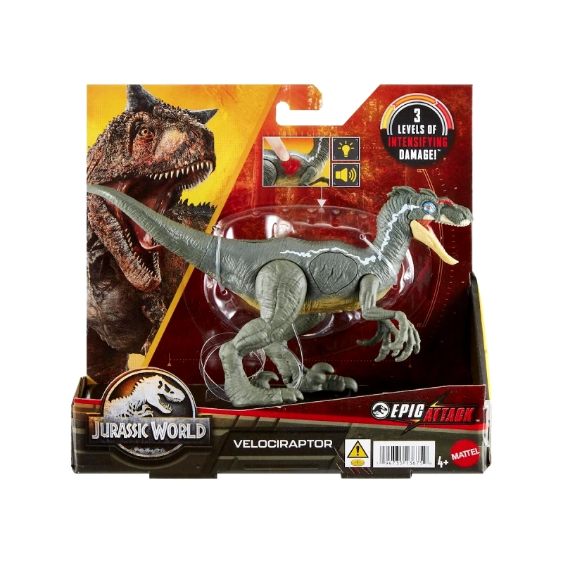 Mattel Jurassic World Epic Attack Velociraptor (HNC11)