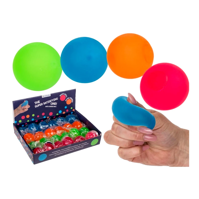 OEM Μίνι Μαλακή Anti Stress Μπάλα Neon 4Εκ 4 Σχέδια - 1 τμχ (12/0854)