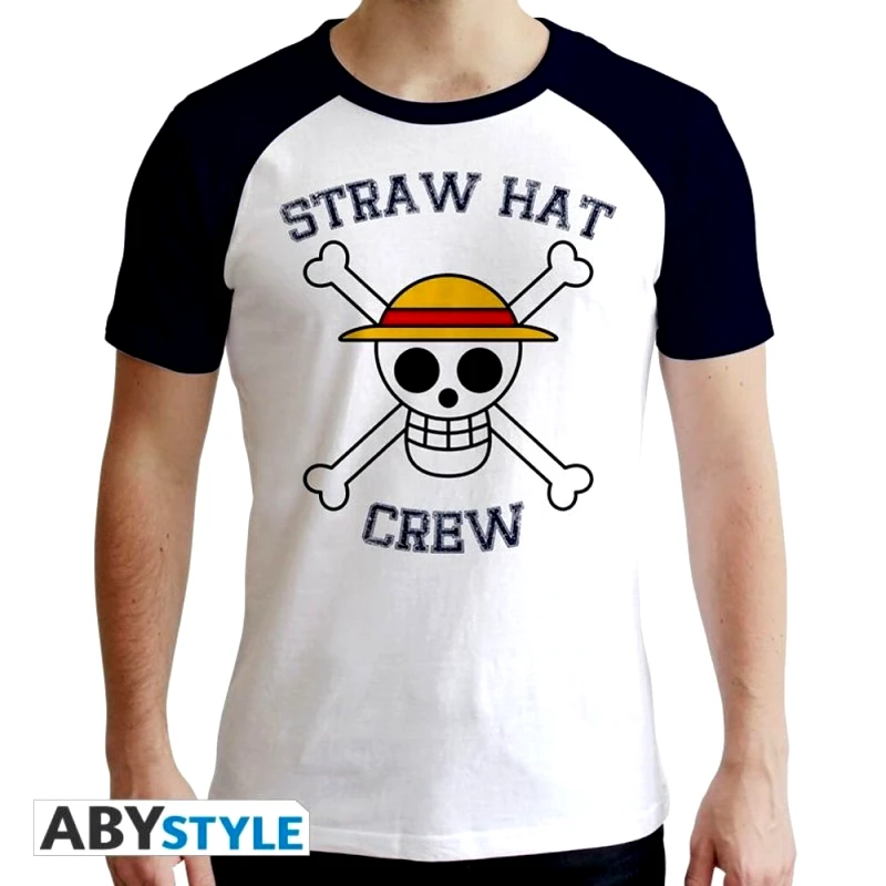 Abysse Corp One Piece Tshirt Skull Man White & Blue Premium Medium (ABYTEX443_M)
