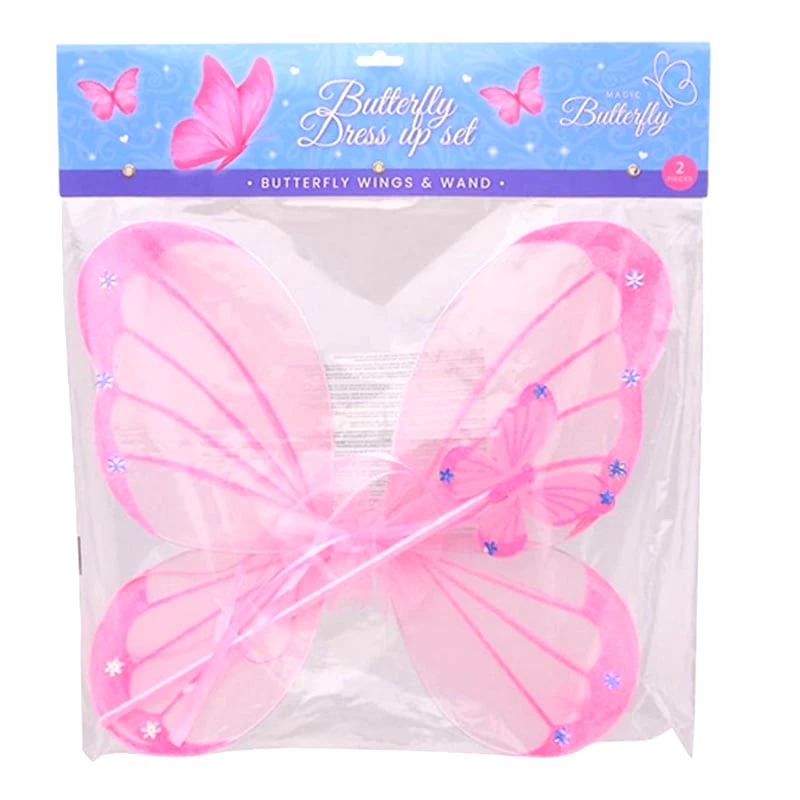 John Toy Butterfly Φτερα Με Μαγικο Ραβδι Σε Σακουλα 35 Cm 2 Χρωματα - 1 τμχ (27696)
