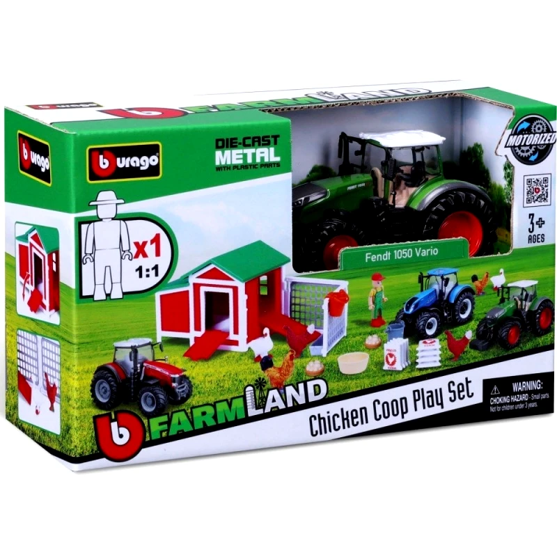 Bburago Bburago Farmland Chicken Coop With 1 Tractor (18/31681)