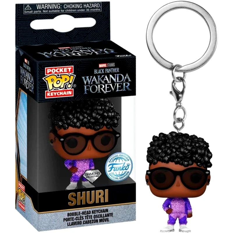 Funko Funko Pop! Μπρελοκ Marvel Black Panther Wakanda Forever - Shuri Bobble-Head Vinyl Figure Keychain (63937)