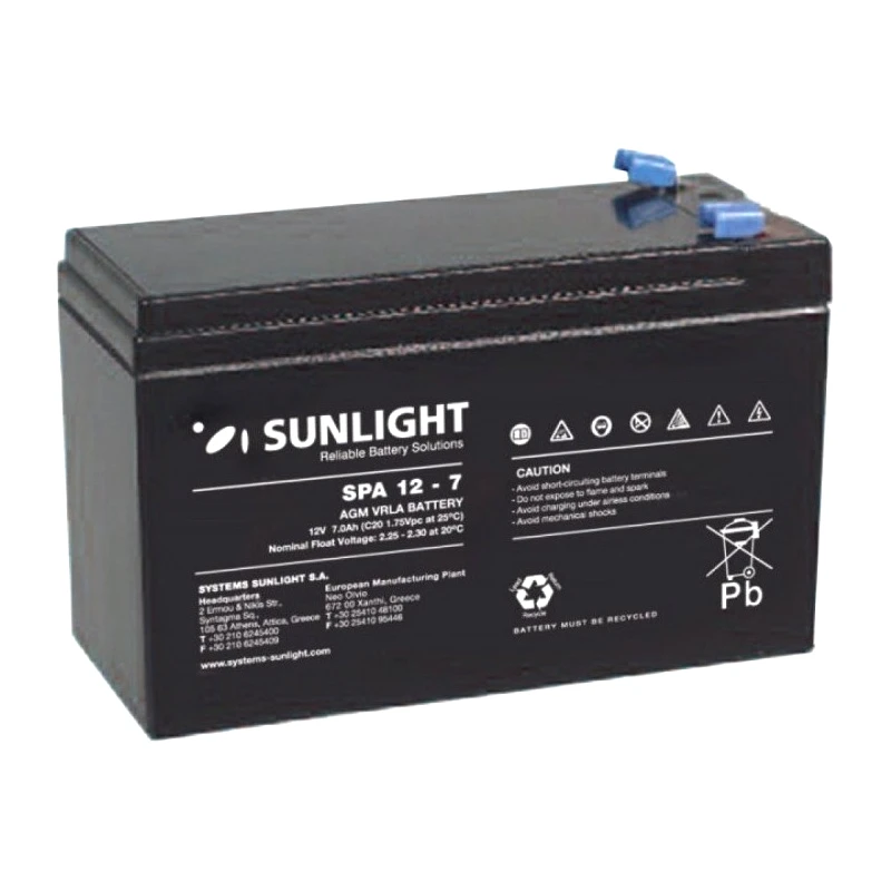 OEM Μπαταρία Sunlight 12 Volt 7Ah Επαναφορτιζόμενη (0333869)