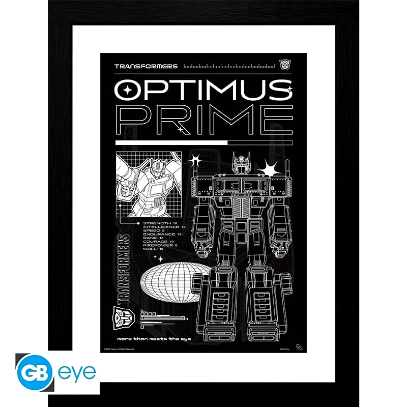 Abysse Corp Transformers Framed Print "Optimus Schematic" (30X40) (GBYDCO404)