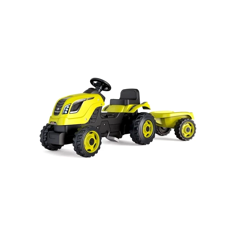 Smoby Τρακτερ Πρασινο με Καροτσα Smoby (7/710130)