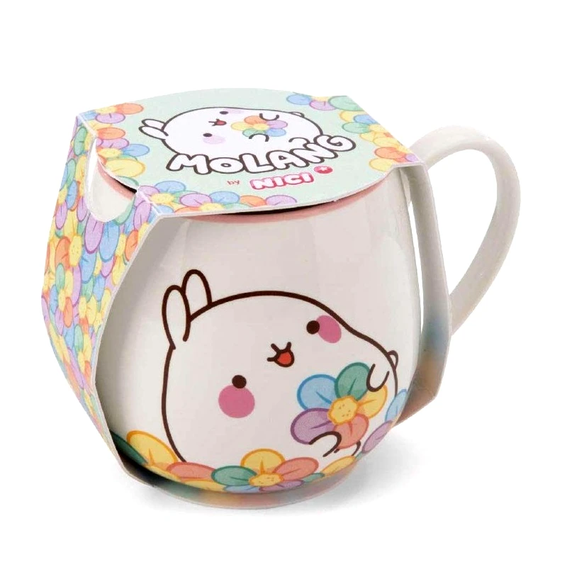 Nici Κούπα Molang Με Πολύχρωμο Λουλούδι 400ml Σε Κουτί Δώρου (NIC61204)