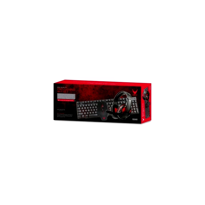 Omega VARR Gaming Set 4 In 1 Πληκτρολογιο Ακουστικα Ποντικι (OMO10248)