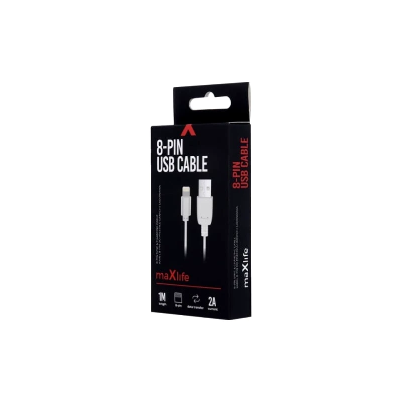 Maxlife Καλωδιο Usb Ipad Ipod 8 Pin 2A 1M (MAXLIFE1003)