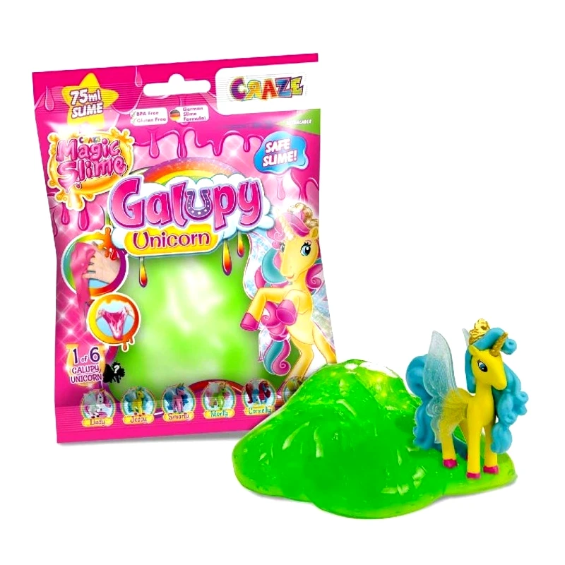 Galupy Galupy Magic Slime - Σακουλακι Unicorn Galupy 6 Σχέδια - 1 τμχ (CRZ46340)