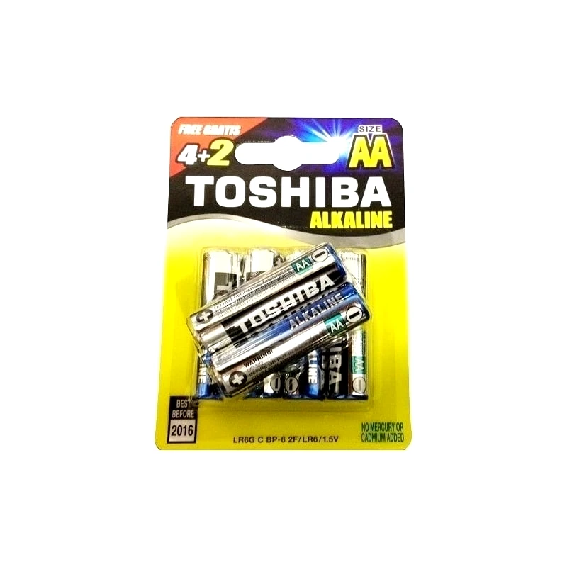 Toshiba Αλκαλικές Μπαταρίες ΑΑ - 4+2 Δώρο (0258426) φωτογραφία