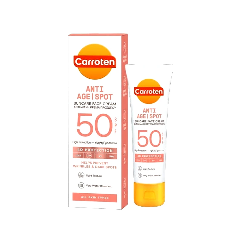 Carroten Carroten Anti Age Spot Suncare Face Cream SPF50 4D Protection Αντηλιακή Κρέμα Προσώπου Κατά των Κηλίδων 50ml (8571056441)