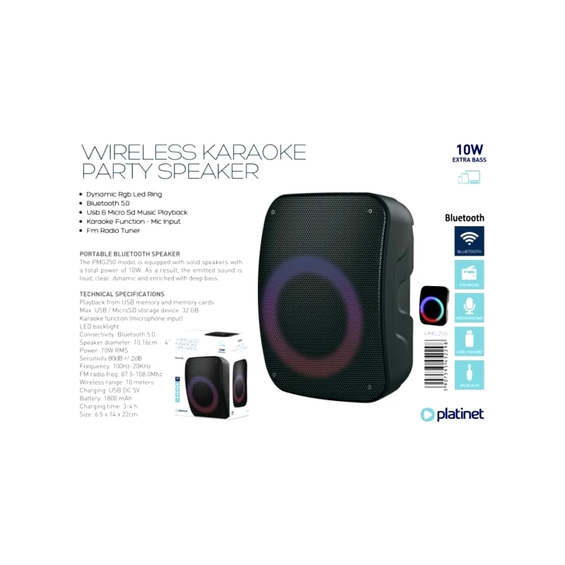 Platinet Platinet Speaker 10W Bt 5.0 (OMO10492)