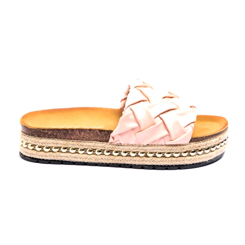 Malesa Γυναικείο Flatform Φάσα με Σχέδιο Pink