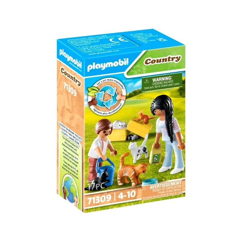Playmobil, Playmobil Country Playmobil Country - Οικογένεια με γατούλες, 71309