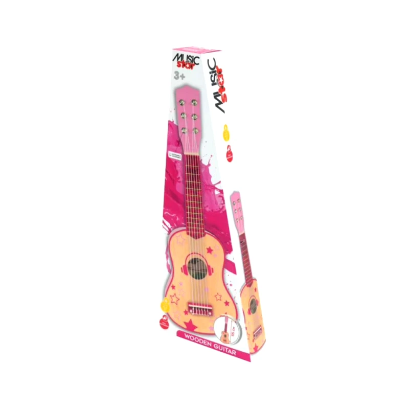 Music Star Music Star Ροζ ξύλινη κιθάρα 55cm