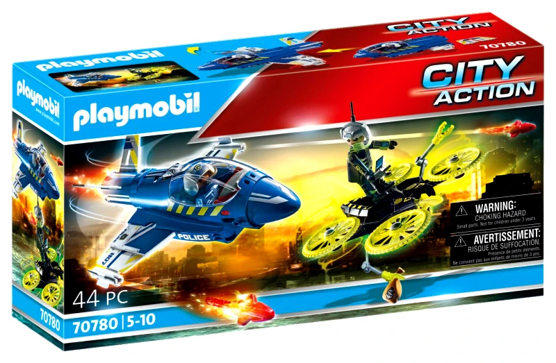 Playmobil City Action, Playmobil Playmobil City Action Καταδίωξη drone από Αστυνομικό Τζετ 70780