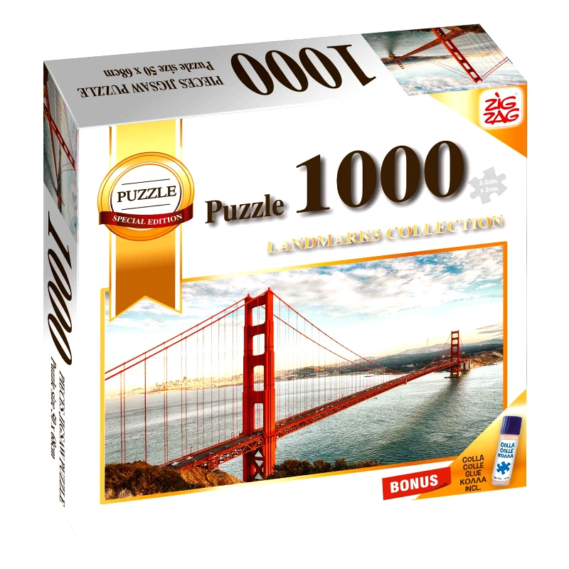 ZIG ZAG ZIG ZAG Παζλ Golden Gate Bridge 1000 τεμαχίων - με Κόλλα PRG00844