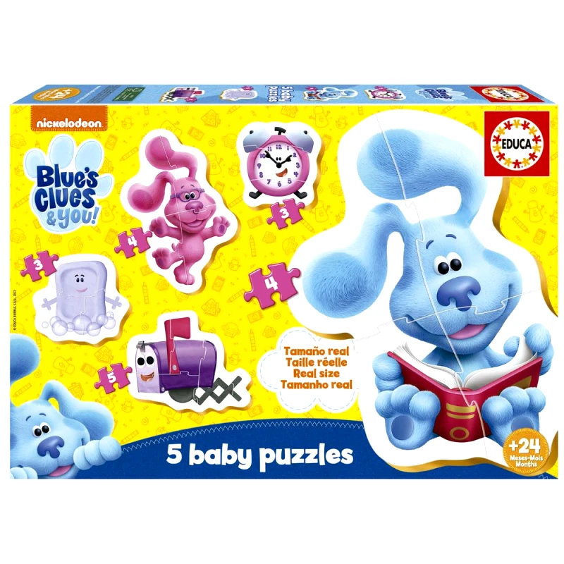 EDUCA Educa Παζλ 24Μ+ Blue's Clues (5, 3-4-5 τμχ) Π.019.397