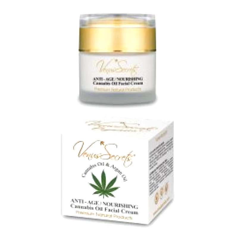 OEM Venus Secrets Aντιγηραντική Κρέμα Προσώπου με Έλαιο Κάνναβης και Έλαιο Αργκάν(Anti-Age Nourishing Cannabis Oil Facial Cream) 50ml