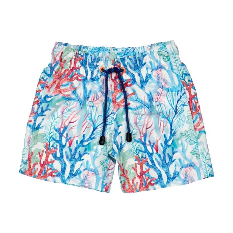 MARIE RAXEVSKY BOY'S SWIM SHORTS CORALS