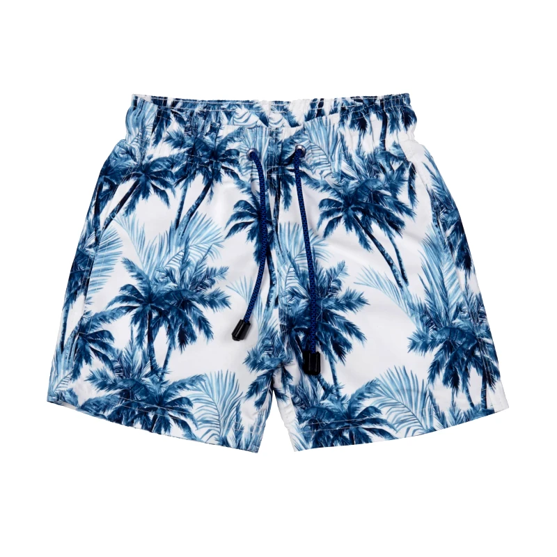 MARIE RAXEVSKY BOY'S SWIM SHORTS PALMS