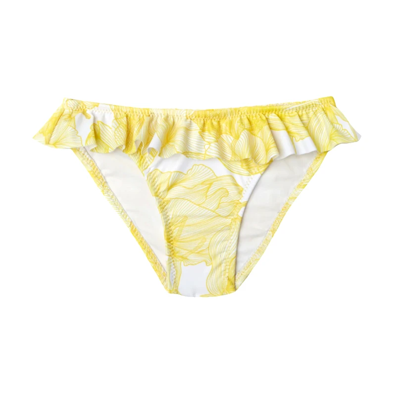 MARIE RAXEVSKY GIRL'S SWIM BOTTOM FLOWERS YELLOW