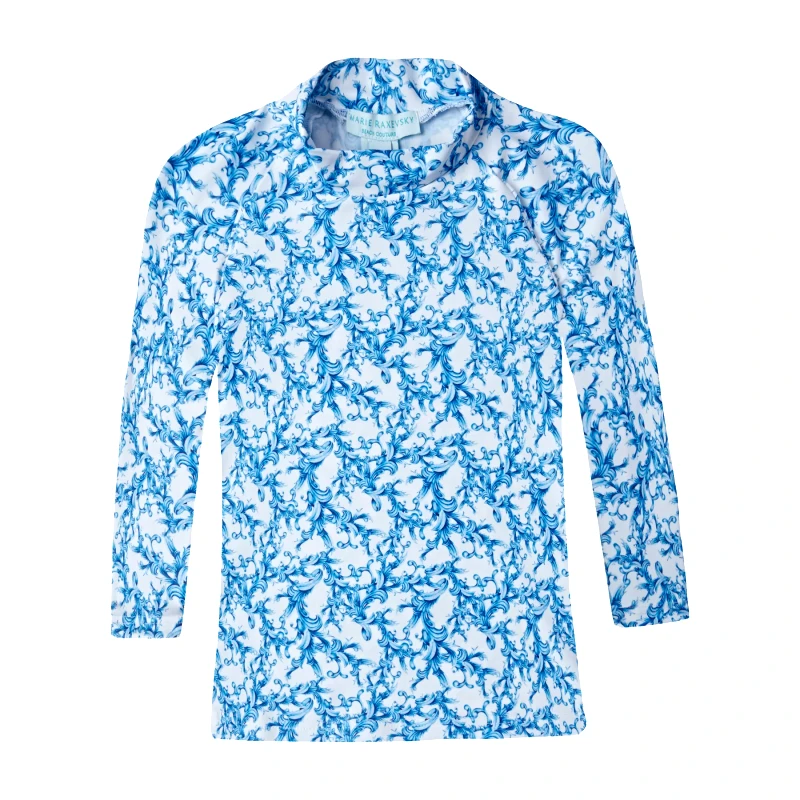 MARIE RAXEVSKY GIRL'S RASHGUARD LILIES