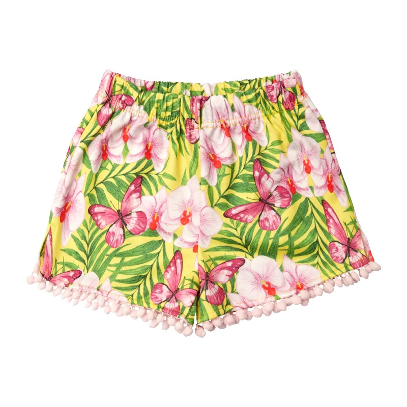 MARIE RAXEVSKY GIRL'S SHORTS ORCHIDS