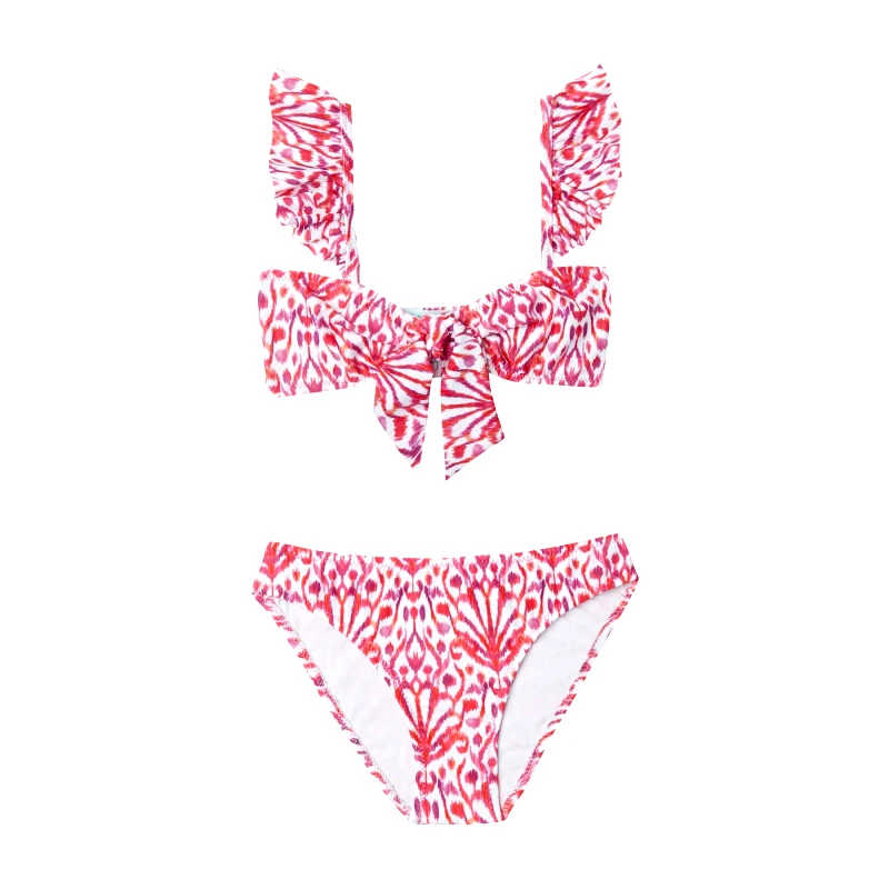 MARIE RAXEVSKY GIRL’S TIE KNOT BIKINI IKAT