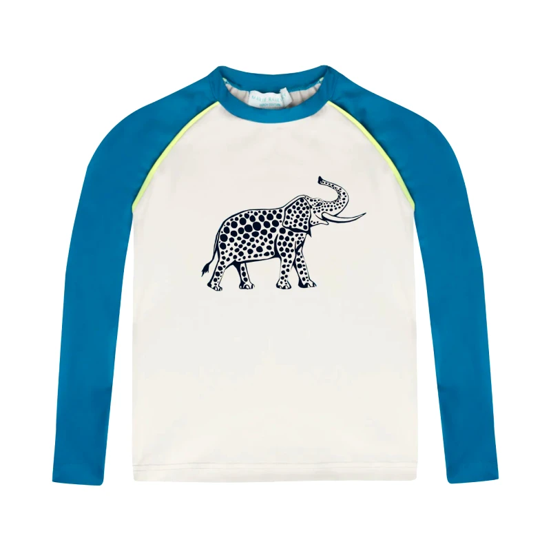 MARIE RAXEVSKY BOY'S RASHGUARD LONG SLEEVE GREY/PETROL