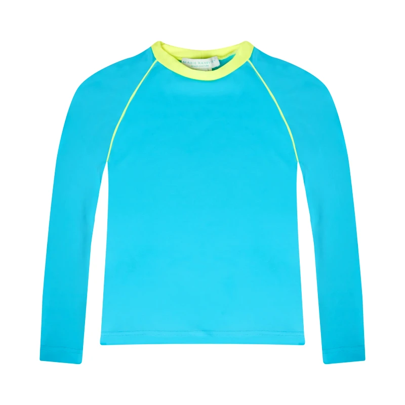 MARIE RAXEVSKY BOY'S RASHGUARD LONG SLEEVE TURQUOISE