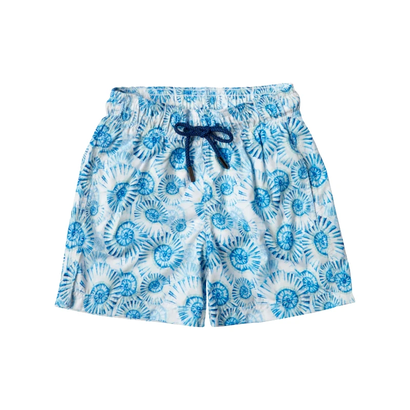 MARIE RAXEVSKY BOY'S SWIM SHORTS SEASHELLS