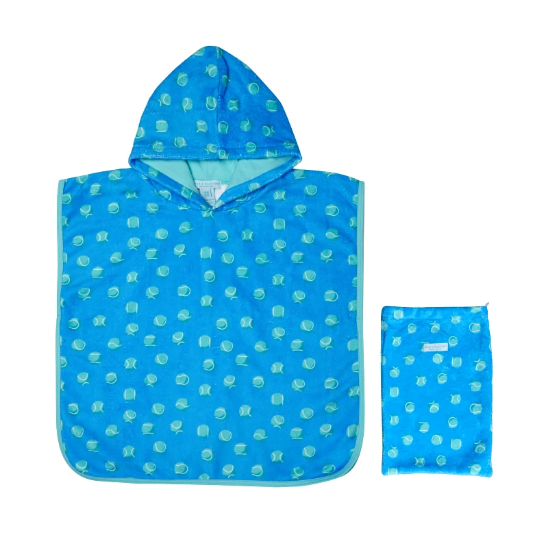 MARIE RAXEVSKY BOY'S HOODED TERRY PONCHO TENNIS