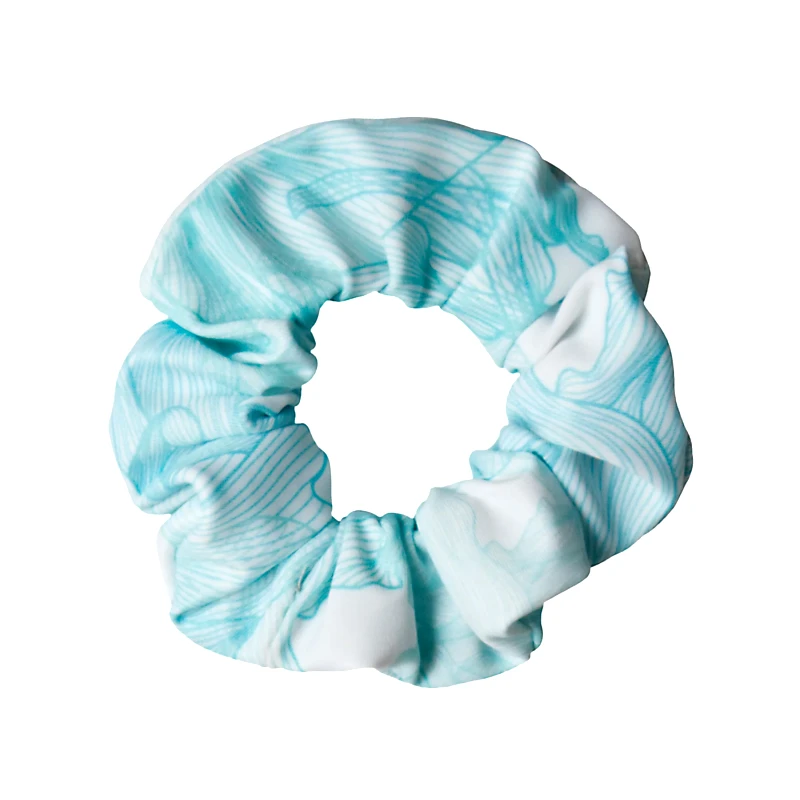 MARIE RAXEVSKY SCRUNCHIES FLOWERS MINT