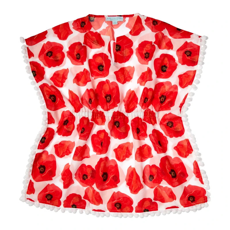 MARIE RAXEVSKY GIRL'S KAFTAN POPPY