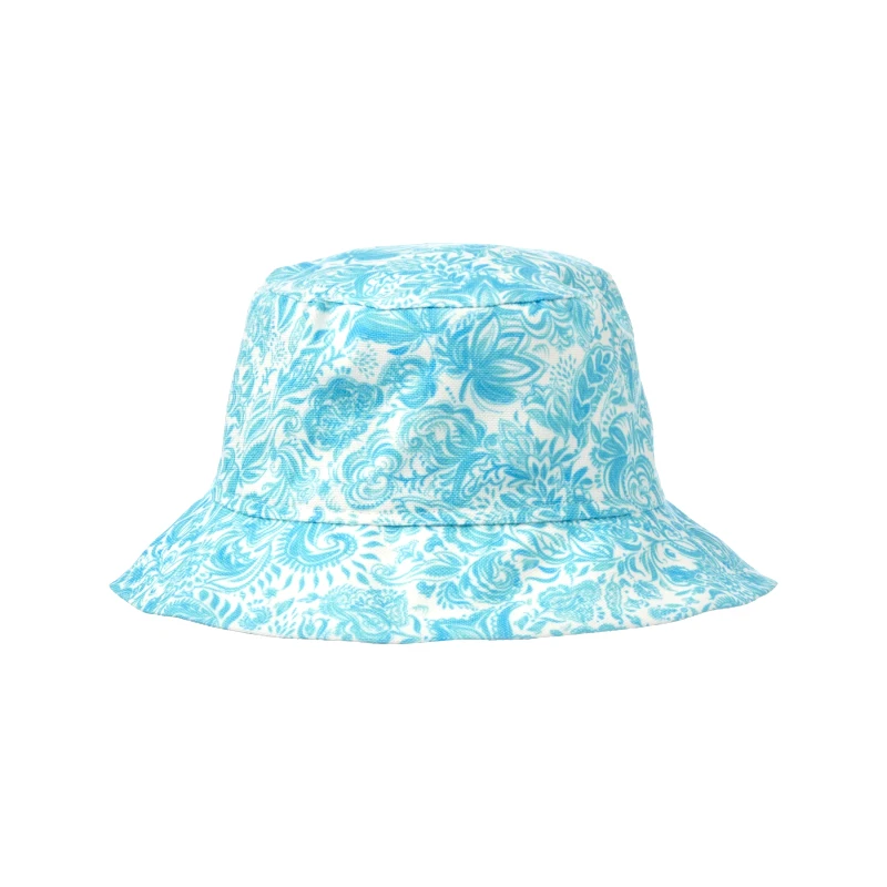 MARIE RAXEVSKY BUCKET HAT PAISLEY TURQUOISE