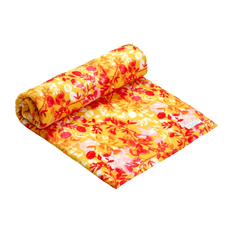 MARIE RAXEVSKY BEACH TOWEL BOTANICAL ORANGE