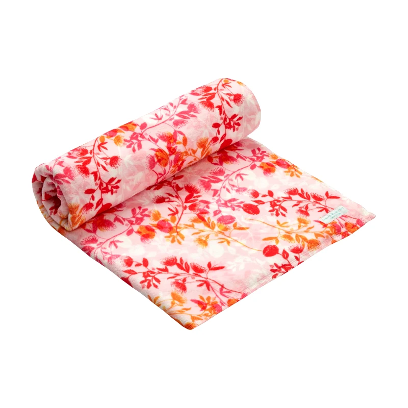 MARIE RAXEVSKY BEACH TOWEL BOTANICAL PINK